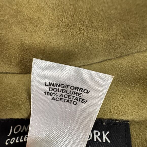 Jones New York Collection Women Suede Leather Jacket Sz 12W/JNY Sz 0X Green Fall - Picture 10 of 16